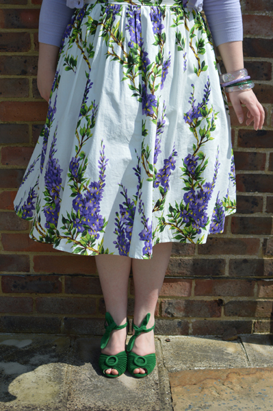 Miss L Fire Suede green Loretta peeptoe heel sandals Miss Amy May