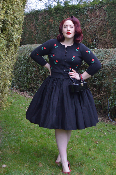 Voodoo Vixen Curve plus size Rose Applique embroidered Cardigan Miss Amy May