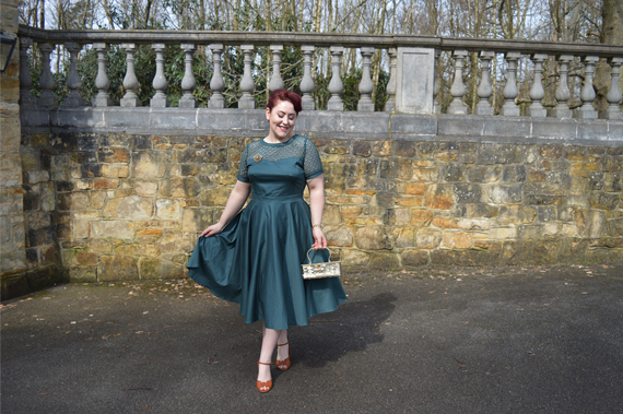 Dolly and Dotty Green Tessa cut out lace swing dress Miss Amy May Giveaway Contest win a dress of your choice from Dolly & Dotty