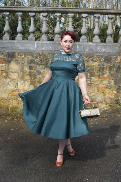 Dolly and Dotty Green Tessa cut out lace swing dress Miss Amy May Giveaway Contest win a dress of your choice from Dolly & Dotty