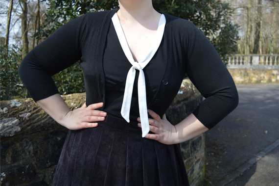 Voodoo Vixen Nellie contrast tie top Miss Amy May