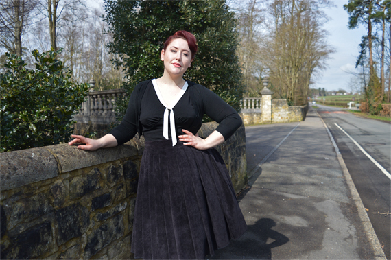 Voodoo Vixen Nellie contrast tie top Miss Amy May