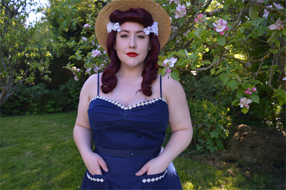 Daisy May dress by Voodoo Vixen Curve plus size denim dress