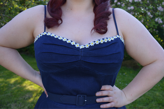 Daisy May dress by Voodoo Vixen Curve plus size denim dress
