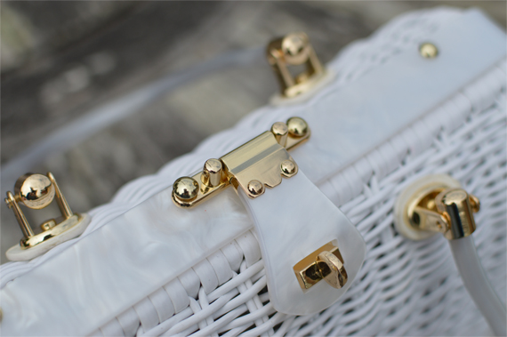 Hell Bunny Reproduction Wicker straw style Honey Ryder Handbag navy blue white Miss Amy May Discount Code AMYMAY20!%