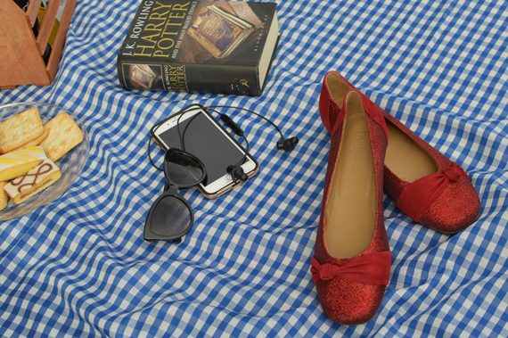 Meghan red glitter suede ballet pump shoe Royal Wedding Limited Edition Hotter Shoes