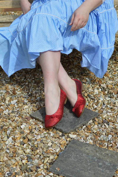 Meghan red glitter suede ballet pump shoe Royal Wedding Limited Edition Hotter Shoes