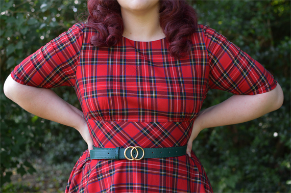 Red Tartan Irvine 50s dress Hell Bunny discount code AMYMAY20!% plus size pinup Miss Amy May