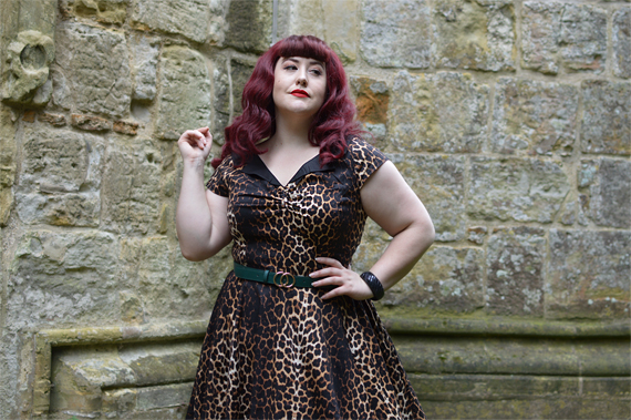 Hell Bunny leopard print Panthera 50s dress discount code Miss Amy May plus size pinup swing