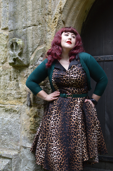 Hell Bunny leopard print Panthera 50s dress discount code Miss Amy May plus size pinup swing