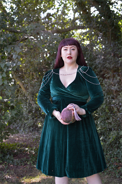 Miss Amy May Hogwarts vintage style Slytherin student pinup plus size inspired Harry Potter Cosplay disneybound