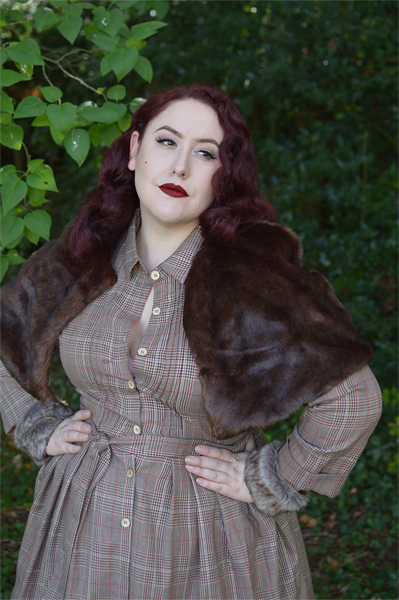 Lindybop Charlotte rustic check shirt dress Miss Amy May size fit review plus size pinup
