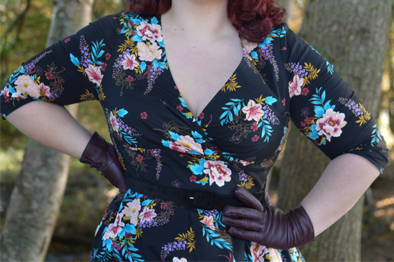 Hell Bunny Blue Bell 50s dress plus size pinup Miss Amy May fit review