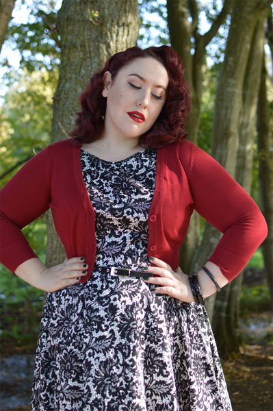 Glamorous Black Lace Hepburn dress Lady V London plus size pinup Miss Amy May size fit review audrey dress 