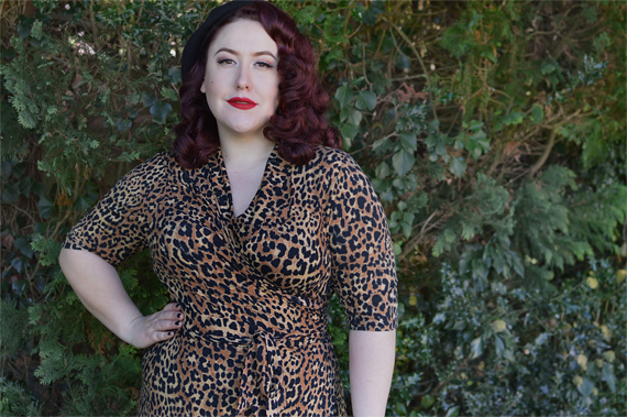 Joanie Clothing Lotta leopard print wrap dress plus size pinup Miss Amy May review