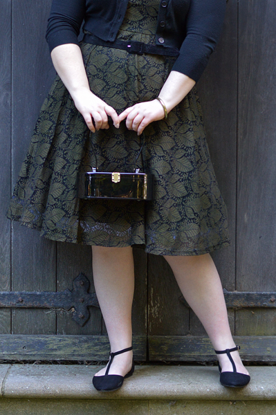 Sophia Vintage Inspired Leaf Dress curve plus size range Voodoo Vixen pinup Miss Amy May