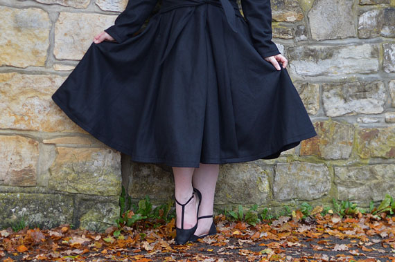 Love UR Look black belt swing coat ethically made woman owned plus size pinup Miss Amy May