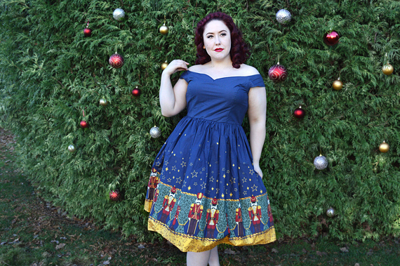 Hell Bunny Nutcracker 50s Christmas dress discount code AMYMAY20!% plus size pinup vintage Miss Amy May fit size review