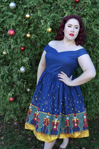 Hell Bunny Nutcracker 50s Christmas dress discount code AMYMAY20!% plus size pinup vintage Miss Amy May fit size review
