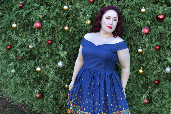 Hell Bunny Nutcracker 50s Christmas dress discount code AMYMAY20!% plus size pinup vintage Miss Amy May fit size review