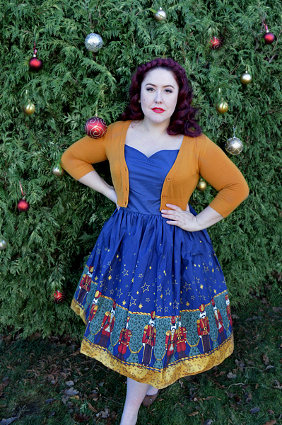 Hell Bunny Nutcracker 50s Christmas dress discount code AMYMAY20!% plus size pinup vintage Miss Amy May fit size review