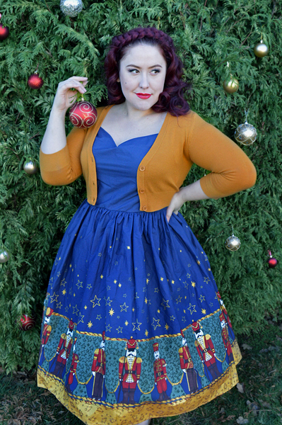 Hell Bunny Nutcracker 50s Christmas dress discount code AMYMAY20!% plus size pinup vintage Miss Amy May fit size review