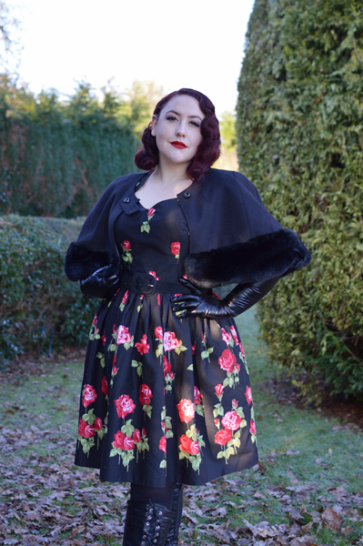 Hell Bunny Antonia Mid dress rose print SS19 discount code hellbunny.com AMYMAY20!% Miss Amy May pinup fit plus size review
