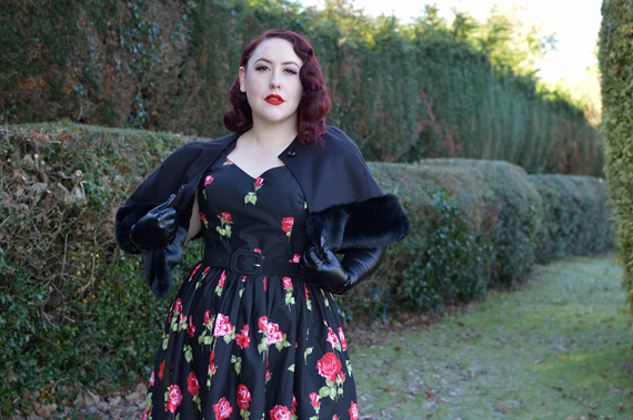 Hell Bunny Antonia Mid dress rose print SS19 discount code hellbunny.com AMYMAY20!% Miss Amy May pinup fit plus size review
