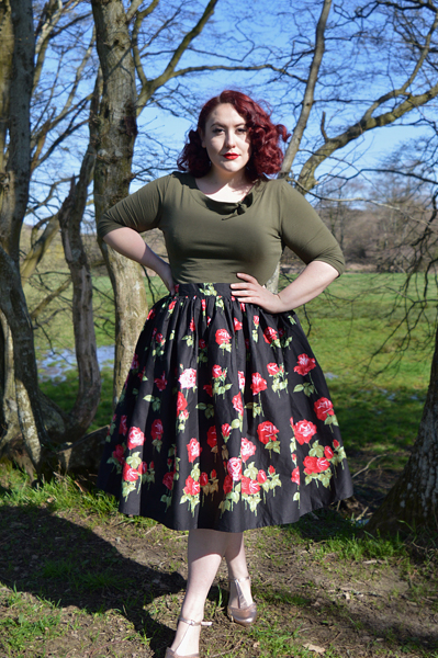 Antonia Skirt by Hell Bunny plus size fit sizing review Miss Amy May discount code hellbunny.com AMYMAY20!%