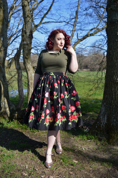 Antonia Skirt by Hell Bunny plus size fit sizing review Miss Amy May discount code hellbunny.com AMYMAY20!%