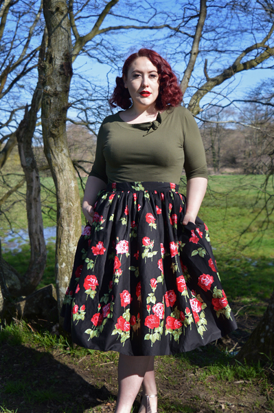 Antonia Skirt by Hell Bunny plus size fit sizing review Miss Amy May discount code hellbunny.com AMYMAY20!%