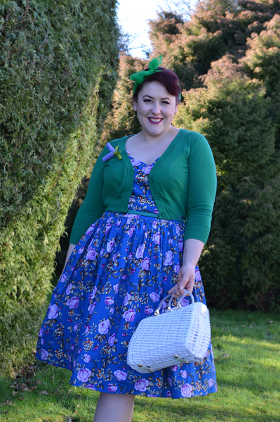 Hell Bunny Violetta 50s floral dress size fit review plus size pinup Miss Amy May