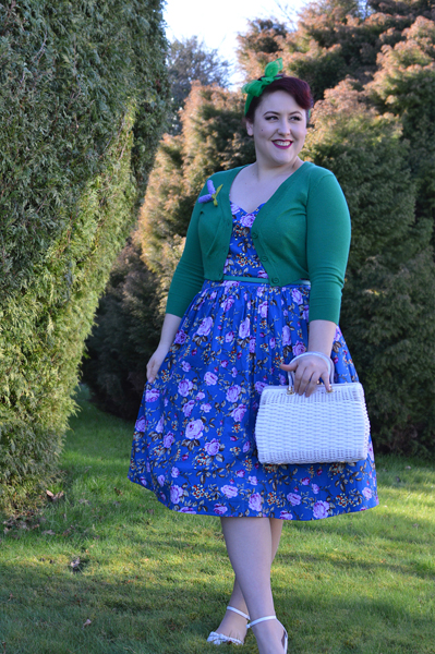 Hell Bunny Violetta 50s floral dress size fit review plus size pinup Miss Amy May