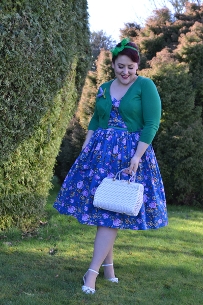 Hell Bunny Violetta 50s floral dress size fit review plus size pinup Miss Amy May