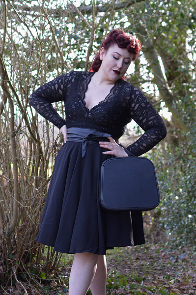 Black shirley skirt Joanie Clothing plus size pinup vintage inspired Miss Amy May fit size review