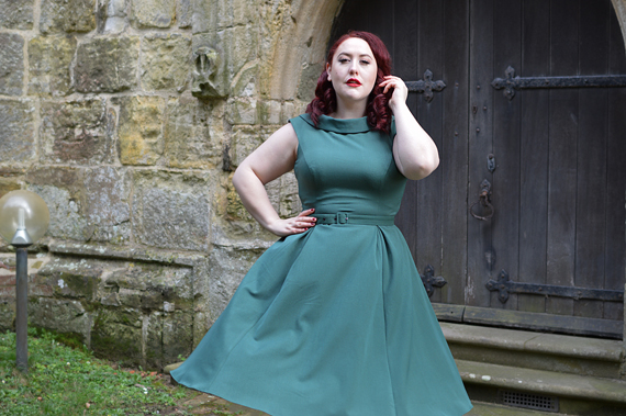 Arista-Gia dress Miss Candyfloss size fit review plus size Miss Amy May Dark Green Toscana shoes by Charlie Stone Shoes