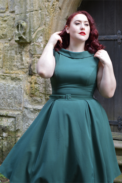 Arista-Gia dress Miss Candyfloss size fit review plus size Miss Amy May Dark Green Toscana shoes by Charlie Stone Shoes