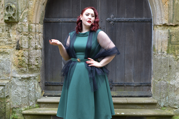 Arista-Gia dress Miss Candyfloss size fit review plus size Miss Amy May Dark Green Toscana shoes by Charlie Stone Shoes