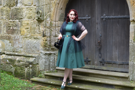 Arista-Gia dress Miss Candyfloss size fit review plus size Miss Amy May Dark Green Toscana shoes by Charlie Stone Shoes