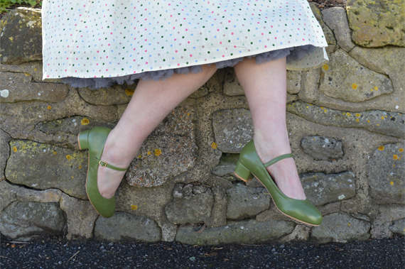 Green Maryjane Block heels gifted by Lulu Hun Collectif Clothing shoes fit size review Miss Amy May