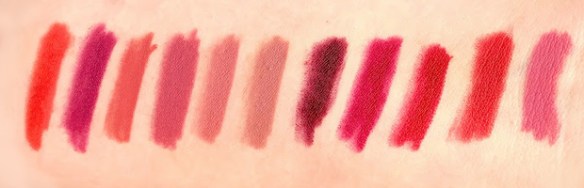 Maybelline Superstay Ink Crayon Matte full range swatches review 