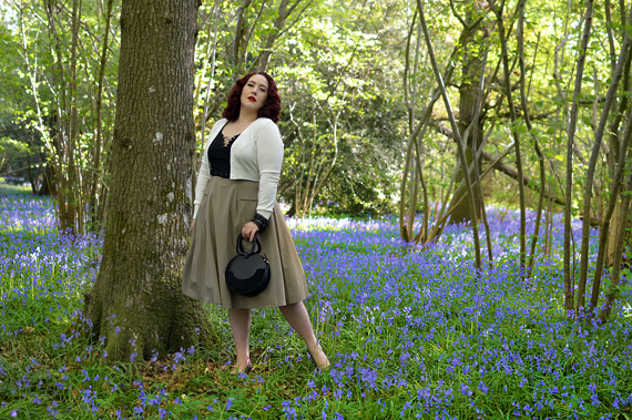 Aurora-Tan dress gifted by Miss Candyfloss vintage inspired Sleeping Beauty Aurora cosplay disneybound Miss amy May plus size