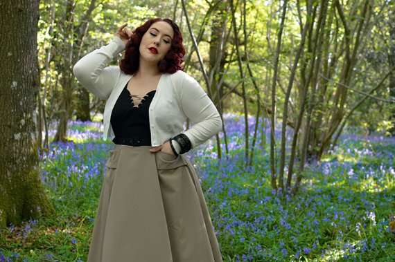 Aurora-Tan dress gifted by Miss Candyfloss vintage inspired Sleeping Beauty Aurora cosplay disneybound Miss amy May plus size