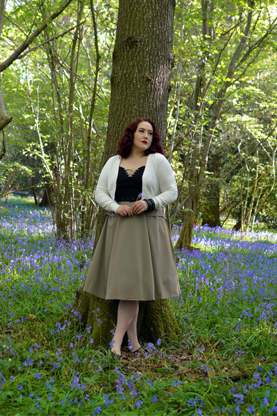 Aurora-Tan dress gifted by Miss Candyfloss vintage inspired Sleeping Beauty Aurora cosplay disneybound Miss amy May plus size