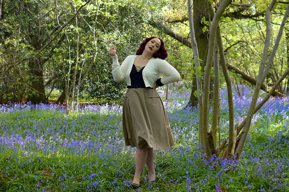 Aurora-Tan dress gifted by Miss Candyfloss vintage inspired Sleeping Beauty Aurora cosplay disneybound Miss amy May plus size