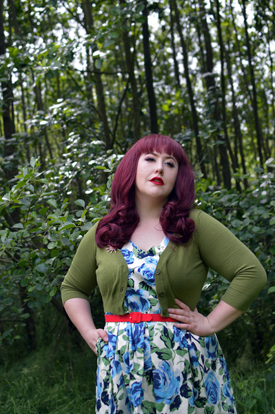 Blue Floral Hysteria dress gifted by Joanie Clothing plus size fit review Miss Amy May