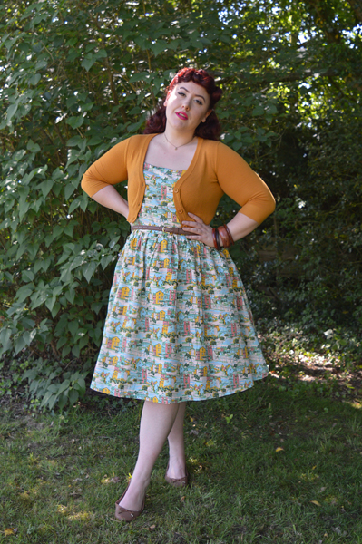 Joanie Clothing Provence print Sunday dress plus size pinup fit review gifted Miss Amy May