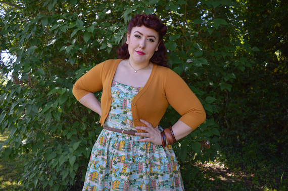 Joanie Clothing Provence print Sunday dress plus size pinup fit review gifted Miss Amy May