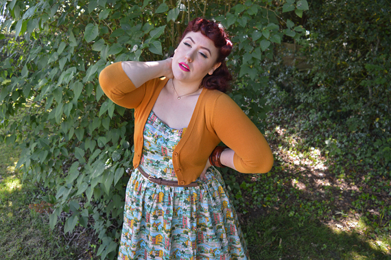 Joanie Clothing Provence print Sunday dress plus size pinup fit review gifted Miss Amy May