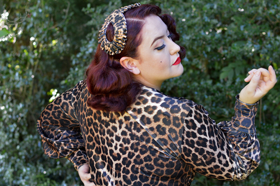 infinity hat by Belbeina Lee leopard print New Zealand vintage hat maker milliner small business Miss Amy May
